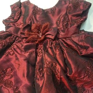 Baby sz. 0-3 months burgundy party formal dress
